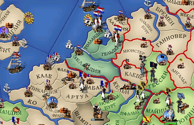 Карта первой Eiropa Universalis. Филипп Тибо