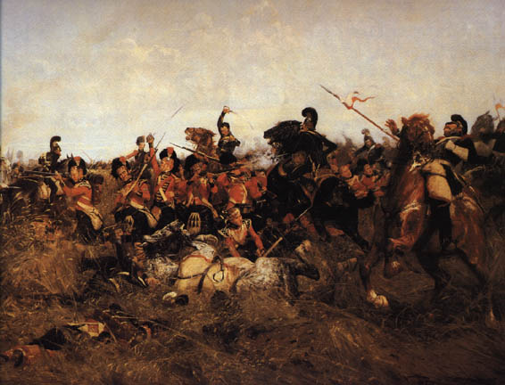 Катр-Бра, Black Watch отражает атаку французских кирасир