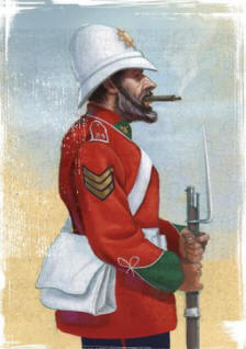 Сержань британской армии периода Англо-зулусской войны -Художник Robert Revels