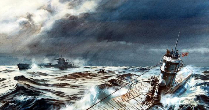 Art, U-boat, северные конвои, битва за Атлантику, USS Borie