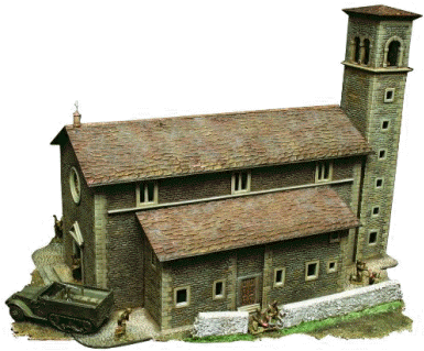 Церковь для варгейма (1: 72) от Italeri.